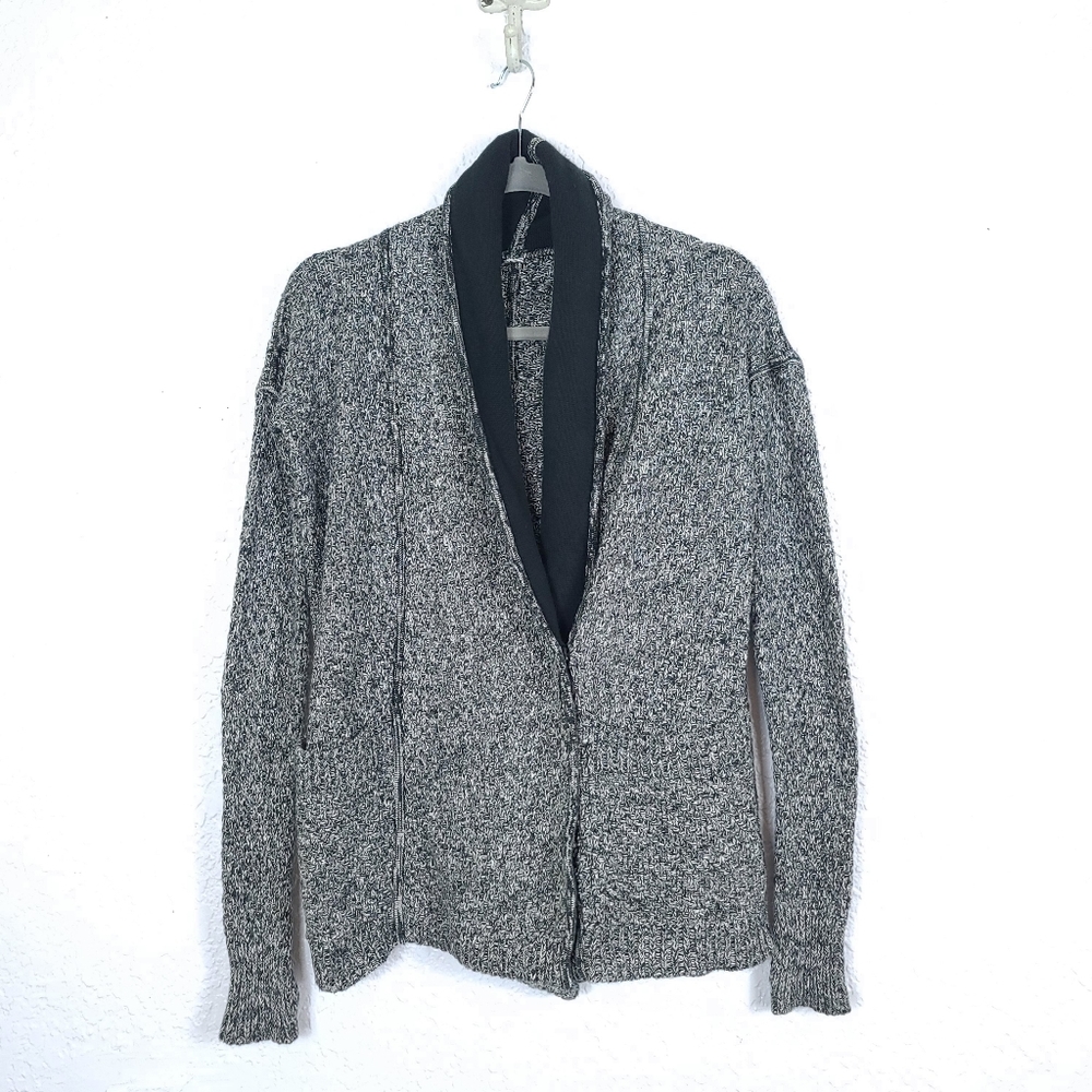 LULULEMON Post Practice Cardigan Ghost Black Knit - Picture 5 of 13
